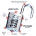 Squire Vulcan Combination Open Shackle Padlock - 50mm Body - 26 x 22.6mm Shackle - Blue