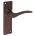 Hampstead Antique Bronze Latch Door Handle - Buckingham Range - 152 x 41mm