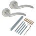 Heritage Brass by M Marcus Satin Chrome Door Handles on Round Rose - Centaur Range 
