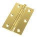 Loose Pin Steel Butt Door Hinge - 89 x 58mm - Polished Brass - Pair