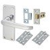 Exel Victorian Latch Door Handle Kit - Short Plate - Polished Chrome