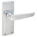 Exel Victorian Latch Door Handle Kit - Short Plate - Polished Chrome