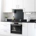 Exel Aluminium Kitchen Splashback - 900 x 750mm - Gloss Brushed Black