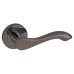 Exel Scarlett Latch Door Handle on Rose Kit - Black Nickel