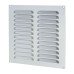 Exel Hooded Louvre Vent - 229 x 229mm - 11919mm² Free Air Flow - Satin Aluminium