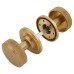 Hampstead Riley Knurled Mortice Door Knob - 62mm Rose Diameter - Satin Brass