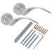 Heritage Brass by M Marcus Satin Chrome Door Handles on Round Rose - Volo Range 