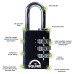 Squire Tough Lock Combination Padlock - 20mm Body - 9 x 22mm Shackle - Black