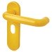 Hoppe AR600/24 Golden Yellow Nylon Steel Core Safety Oval Door Handle - 48.5mm c/c - Paris Range