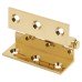 Cranked Ball Bearing Storm Proof Casement Window/Door Hinge - 64 x 2.5mm - Polished Brass - Pair