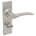 Hampstead Satin Chrome Bathroom Door Handle - Buckingham Range - 152 x 41mm