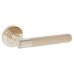 Alexander and Wilks Polished Nickel Reeded Door Handles on Round Rose - Spitfire Range 