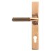 From The Anvil Brompton uPVC Slimline Knurled Multipoint Door Handle - 92mm c/c - Polished Bronze