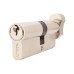 Exel 5 Pin 75mm Euro Thumbturn Cylinder - 35mm Turn + 40mm - Pol Nickel - Keyed to Differ