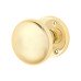 Exel Round Mortice Door Knob - 58mm Rose Diameter - Polished Brass