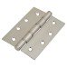Washered Stainless Steel Butt Door Hinge - 100 x 76 x 2mm - Satin Stainless Steel - Pair