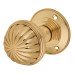 Exel Fluted Mortice Door Knob - 65mm Rose Diameter - Polished Brass