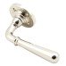 From The Anvil Polished Nickel Door Handles on Round Fixed Rose - Newbury Range 