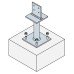 Simpson Strong Tie PBH120 Heavy Duty Elevated Post Base for 120-200mm Posts - 216mm Height