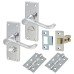 Exel Victorian Scroll Privacy Latch Door Handle Kit - Short Plate - Polished Chrome Exel Victorian Scroll Privacy Latch Door Handle Kit - Short Plate - Polished Chrome