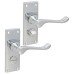 Exel Victorian Scroll Privacy Latch Door Handle Kit - Short Plate - Polished Chrome Exel Victorian Scroll Privacy Latch Door Handle Kit - Short Plate - Polished Chrome