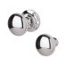 Exel Round Rim Door Knob - 56mm Rose Diameter - Polished Chrome