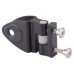 Designer Self Closing Cubicle Hinge - 17-21mm Panels - Black Fine Textured