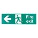 Exel Double Sided Fire Exit Left & Right Arrow Sign - 450 x 150mm - Rigid Foam