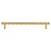 Alexander & Wilks Crispin Bamboo 15mm T-Bar Cabinet Pull Handle - 224mm Centres - PVD Satin Brass