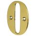 79mm Screw Fix Door Numeral - 0 - Polished Brass Effect 79mm Screw Fix Door Numeral - 0 - Polished Brass Effect