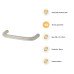 Exel 10mm D-Bar Cabinet Pull Handle - 96mm Centres - Satin Stainless Steel