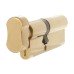 Exel 5 Pin 100mm Euro Thumbturn Cylinder - 40mm Turn + 60mm - Pol Brass - Keyed to Differ