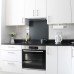 Exel Aluminium Kitchen Splashback - 900 x 750mm - Matt Jet Black