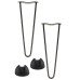 Exel Hairpin Leg - 2 Pin - 400mm Height - Black - Pair