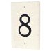 Limestone Screw Fix Door Numeral - 8 - 140 x 90mm - Natural Limestone