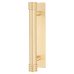  Frelan Hoxton Sturt Cabinet Handle on Fanshaw Backplate - 96mm Centres - Satin Brass