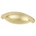Exel Chest Cabinet Cup Handle - 64mm Centres - Polished Brass