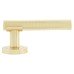Hampstead Satin Brass Knurled Door Handles on Round Rose - Orla Range 