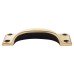 From The Anvil Art Deco Cabinet Cup Handle - 84mm Centres - Antique Brass
