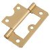 Flush Cabinet Hinge - 60 x 38 x 1mm - Polished Brass - Pack of 10 Pairs