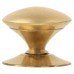 Exel Budget Victorian Round Cabinet Knob - 25mm Diameter - Polished Brass