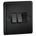 Knightsbridge 10AX 3 Gang 2 Way Round Edge Light Switch - Matt Black Knightsbridge 10AX 3 Gang 2 Way Round Edge Light Switch - Matt Black