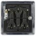 Knightsbridge 10AX 3 Gang 2 Way Round Edge Light Switch - Matt Black Knightsbridge 10AX 3 Gang 2 Way Round Edge Light Switch - Matt Black