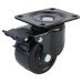 Coldene Low Level and High Load Castor - Swivel Braked - 200kg Max Weight - 65mm Diameter - Black