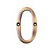 Heritage Brass by M Marcus 76mm Screw Fix Door Numeral - 0 - Antique Brass