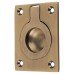 Exel Rectangular Flush Ring Cabinet Pull Handle - 63 x 50mm - Antique Brass