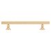 Exel York 12mm Knurled T-Bar Cabinet Pull Handle - 128mm Centres - Satin Brass