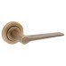 Burlington BUR20 Antique Brass Door Handles on Round Rose - Knightsbridge Range 