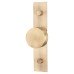 Frelan Hoxton Sturt Cabinet Knob on Fanshaw Backplate - 40mm Diameter - Antique Brass