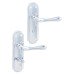 Hampstead Polished Chrome Bathroom Door Handle - Genoa Range - 168 x 45mm